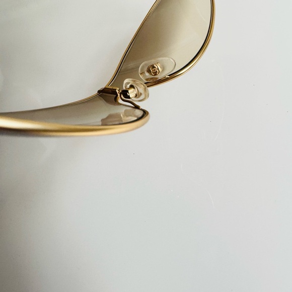 LIKE NEW💫RARE Chanel Authentic Gold CC crystal rimless sunglasses - Picture 11 of 13